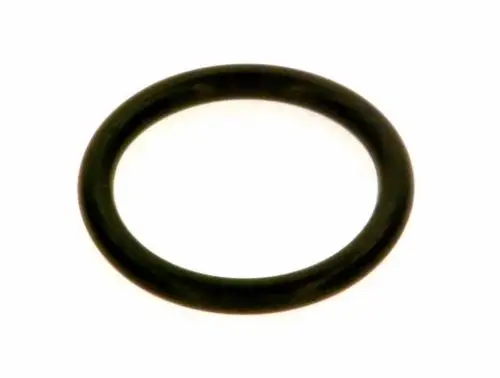 Schwarzer O-Ring auf weißem Hintergrund, geeignet für Anwendungen im Bereich Gasventile, möglicherweise von Bosch.